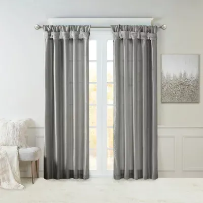 Madison Park Natalie Twisted Tab Light-Filtering Top Single Curtain Panel