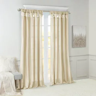 Madison Park Natalie Twisted Tab Top Light-Filtering Single Curtain Panels