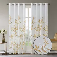 Madison Park Vera Sheer Grommet Top Single Curtain Panel