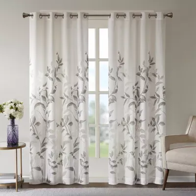 Madison Park Vera Sheer Grommet Top Single Curtain Panel