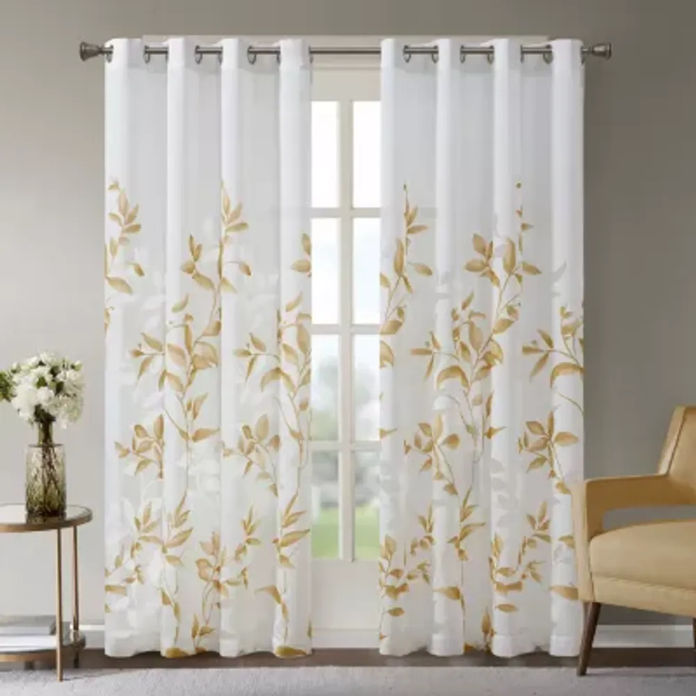 Madison Park Vera Sheer Grommet Top Single Curtain Panel