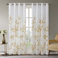 Madison Park Vera Sheer Grommet Top Single Curtain Panel