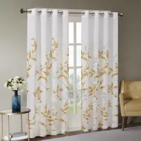 Madison Park Vera Sheer Grommet Top Single Curtain Panel