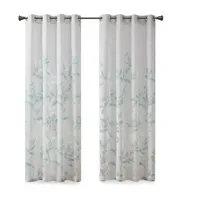 Madison Park Vera Sheer Grommet Top Single Curtain Panel