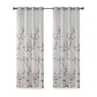 Madison Park Vera Sheer Grommet Top Single Curtain Panel