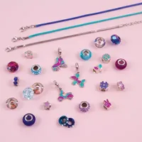 Make It Real Halo Charms 2-In-1 True Blue & Think Pink DIY Jewelry Kit