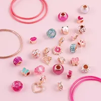 Make It Real Halo Charms Bracelets Think Pink DIY Jewelry Kit