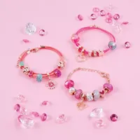 Make It Real Halo Charms Bracelets Think Pink DIY Jewelry Kit