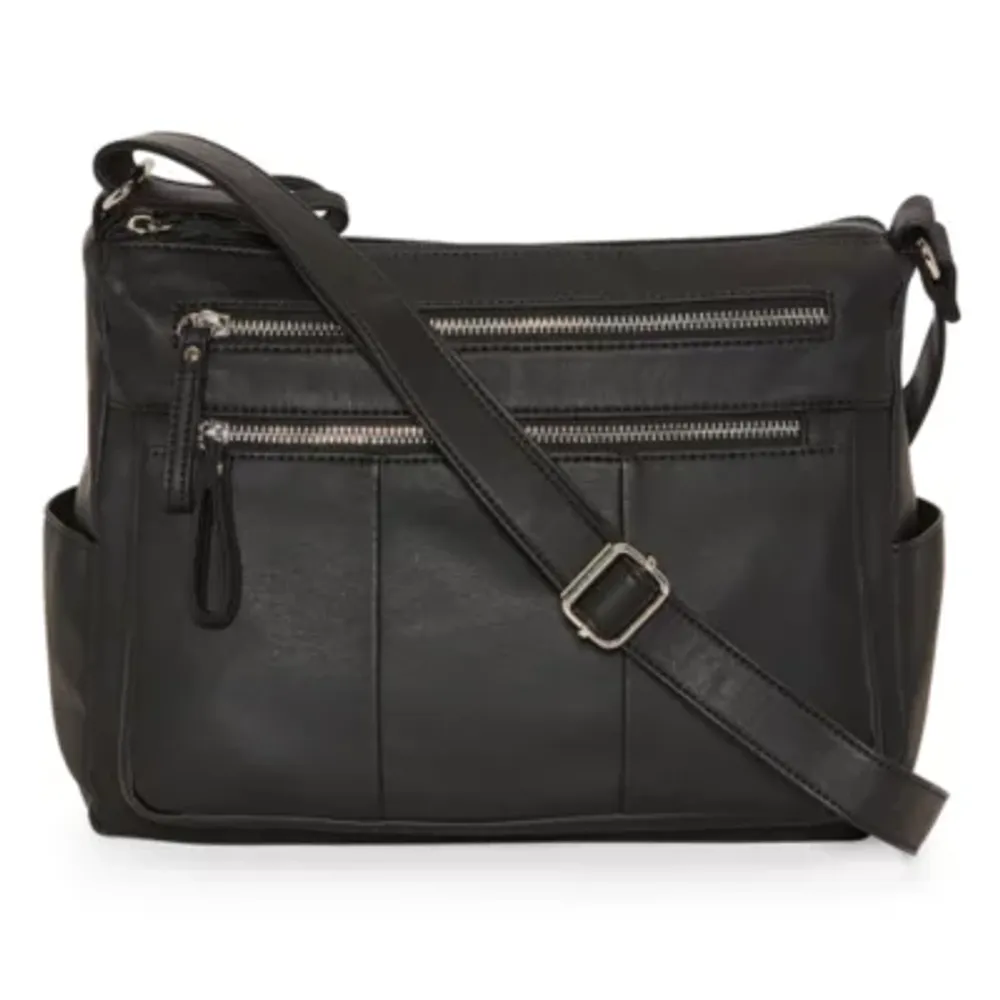 Bueno of California Smooth Washed Top Zip Crossbody Bag