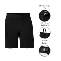 St. John's Bay Dexterity Comfort Stretch 9" Mens Adaptive Adjustable Features Easy-on + Easy-off Chino Short