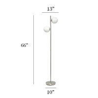 All the Rages Simple Designs Glass Globe Standing Tree Floor Lamp