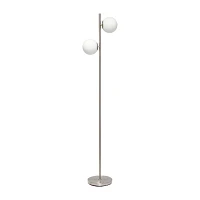 All the Rages Simple Designs Glass Globe Standing Tree Floor Lamp