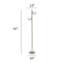 All the Rages Simple Designs Glass Globe Standing Tree Floor Lamp