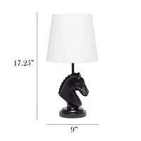 All the Rages Simple Designs Decorative Chess Horse Table Lamp