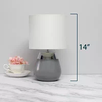 All the Rages Simple Designs 2-Toned Metallic 4-Setting Touch Table Lamp