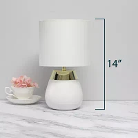 All the Rages Simple Designs 2-Toned Metallic 4-Setting Touch Table Lamp