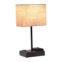 All the Rages Simple Designs 2 Usb Port Table Lamp