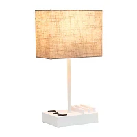 All the Rages Simple Designs 2 Usb Port Table Lamp