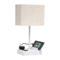 All the Rages Simple Designs 2 Usb Port Table Lamp