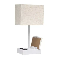 All the Rages Simple Designs 2 Usb Port Table Lamp