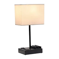 All the Rages Simple Designs 2 Usb Port Table Lamp