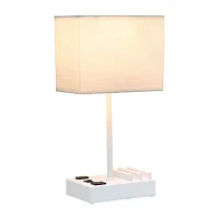 All the Rages Simple Designs 2 Usb Port Table Lamp