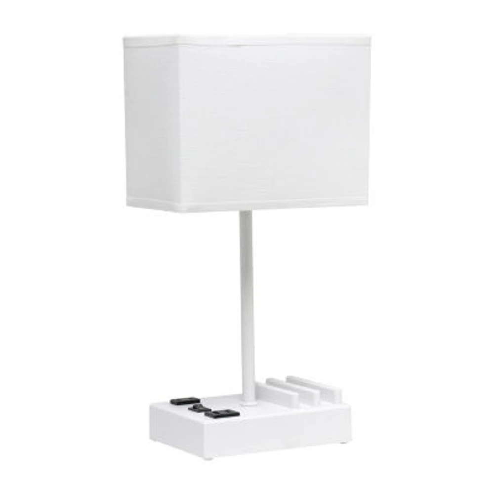 All the Rages Simple Designs 2 Usb Port Table Lamp