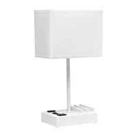 All the Rages Simple Designs 2 Usb Port Table Lamp