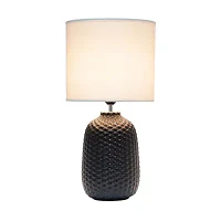 All the Rages Simple Designs Purled Texture Table Lamp