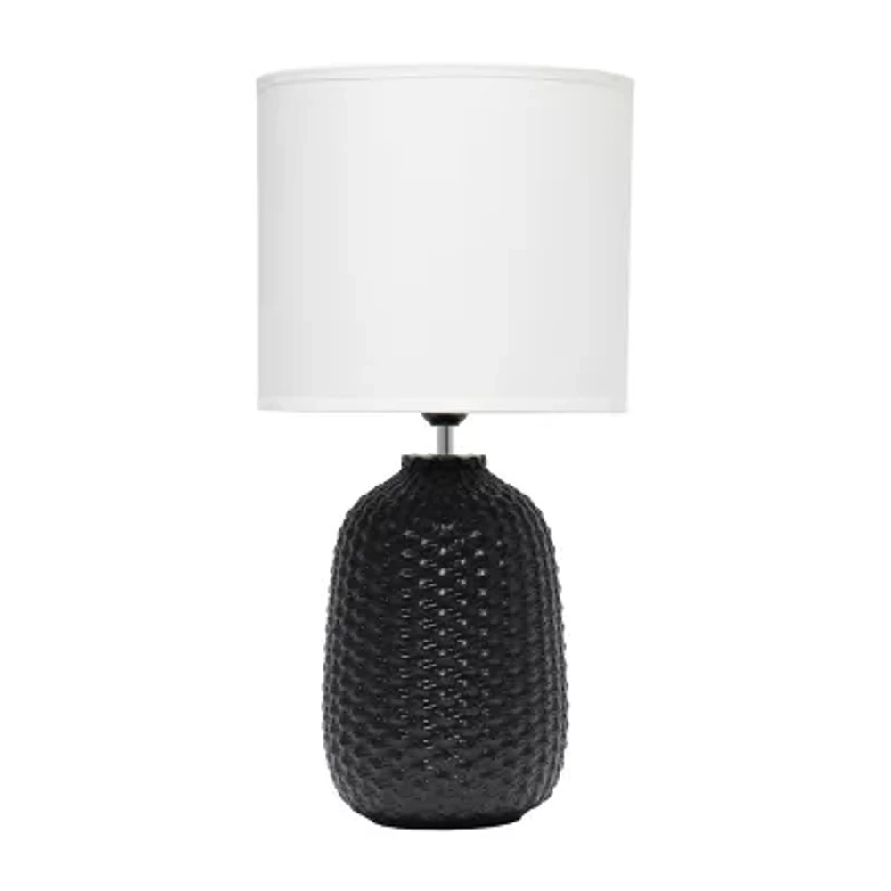 All the Rages Simple Designs Purled Texture Table Lamp