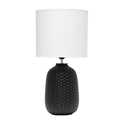 All the Rages Simple Designs Purled Texture Table Lamp