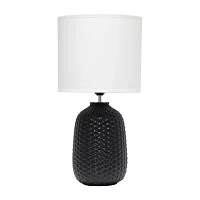 All the Rages Simple Designs Purled Texture Table Lamp