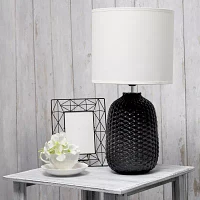 All the Rages Simple Designs Purled Texture Table Lamp