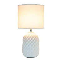 All the Rages Simple Designs Purled Texture Table Lamp