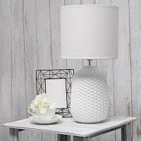 All the Rages Simple Designs Purled Texture Table Lamp