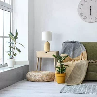 All the Rages Simple Designs Purled Texture Table Lamp