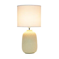 All the Rages Simple Designs Purled Texture Table Lamp