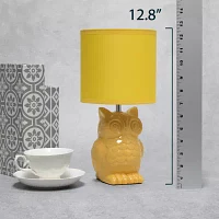 All the Rages Simple Designs Owl Table Lamp