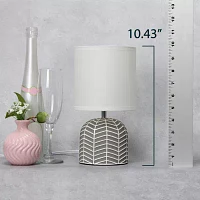 All the Rages Simple Designs Webbed Waves Base Table Lamp