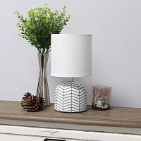 All the Rages Simple Designs Webbed Waves Base Table Lamp
