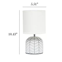 All the Rages Simple Designs Webbed Waves Base Table Lamp