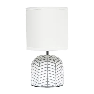 All the Rages Simple Designs Webbed Waves Base Table Lamp