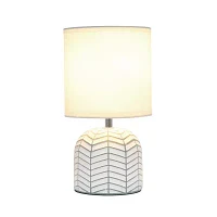 All the Rages Simple Designs Webbed Waves Base Table Lamp