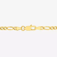 Mens Yellow Stainless Steel Figaro Chain Necklace