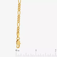 Mens Yellow Stainless Steel Figaro Chain Necklace