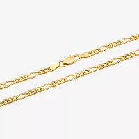 Mens Yellow Stainless Steel Figaro Chain Necklace