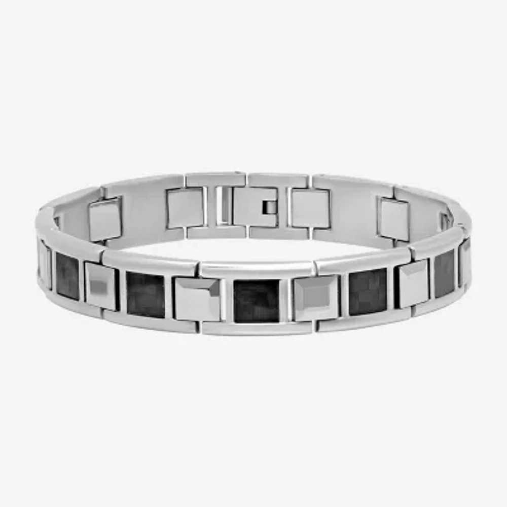 Mens Stainless Steel and Tungsten Bracelet