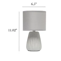 All the Rages Simple Designs Textured Pastel Table Lamp