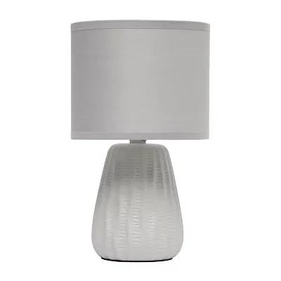 All the Rages Simple Designs Textured Pastel Table Lamp