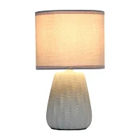 All the Rages Simple Designs Textured Pastel Table Lamp